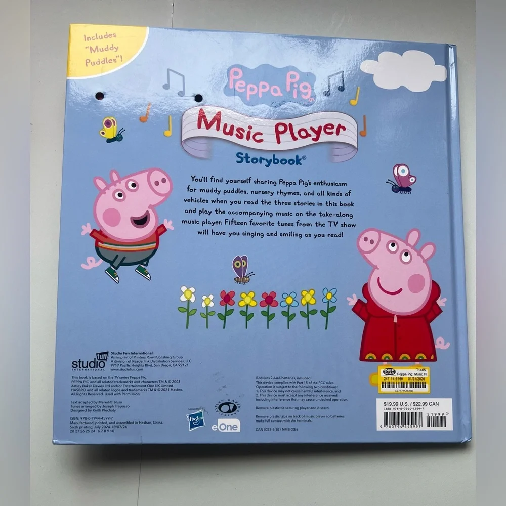 Peppa Pig: Music Player - (Music Player Storybook) by Meredith Rusu (Hardcover)